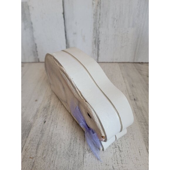 Vintage paper Easter white bunny box container decor - Picture 8 of 8